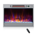 23 Inch 1500W Recessed Electric Fireplace Insert with Remote Control by LJGDeals