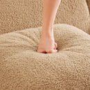 Armless Sofa With Pillow Teddy Fabric - Camel