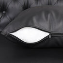 88.5" Modern Sofa Couch PU Upholstered Sofa with Sturdy Metal Legs, Button Tufted Back, 3 Seater Sofa Couch for Living Room, Apartment, Home Office, Black