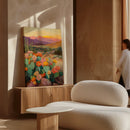 Desert Bloom Landscape – Southwestern Cactus Wall Art