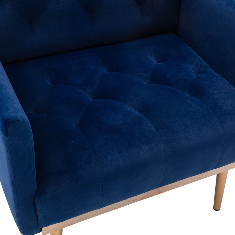 Accent Chair, leisure single sofa with Rose Golden feet