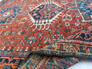KARAJA Persian Antique Heriz Rug  4'9" x 6'