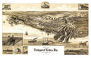 Vintage Map of Newport News, Virginia 1891