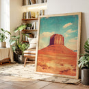 Monument Blaze: Butte Under Western Sky