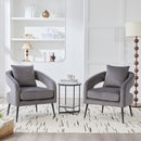 Open Back Accent Chair, Round Sofa Lounge Armchair by Unique Piece Furniture