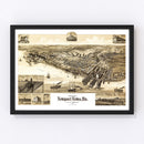 Vintage Map of Newport News, Virginia 1891