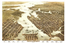Vintage Map of Norfolk, Virginia 1873