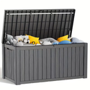 75 Gallon Heavy-Duty Outdoor Deck Box – Waterproof Patio Storage Box with Hinged Lid, Lockable & Easy Assembly by 2Dropme