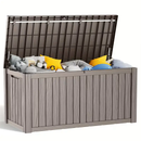 75 Gallon Heavy-Duty Outdoor Deck Box – Waterproof Patio Storage Box with Hinged Lid, Lockable & Easy Assembly by 2Dropme