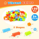 150 Pcs Toddler Building Blocks Toy STEM Montessori Early Learning Toys for 3+ year old by LJGDeals