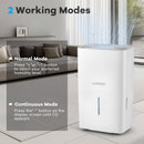 150 Pints Dehumidifier with 24H Timer and LED Display-White by LJGDeals