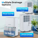 150 Pints Dehumidifier with 24H Timer and LED Display-White by LJGDeals