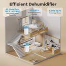 150 Pints Dehumidifier with 24H Timer and LED Display-White by LJGDeals