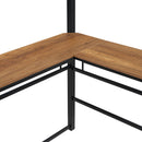 Loft Bed & 3 Layers Of Shelves And L-Shaped Desk