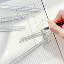 15cm Transparent Triangular Ruler, Durable High-Transparency PS Material