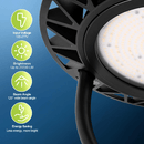 150W Hard Wire LED Post Top UFO Light 21,000LM, ETL Listed LED Post Lights with Photocell 5000K, IP65