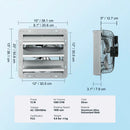 12" Shutter Exhaust Fan, High-Speed 1000 CFM by HouseOfZazla