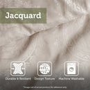 King 7 Piece Jacquard Comforter Set with Throw Pillows