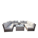 Comfortable Modern Patio Rattan Sectional Set With Cushions by Unique Piece Furniture
