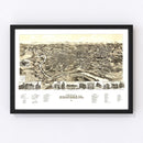 Vintage Map of Roanoke, Virginia 1891