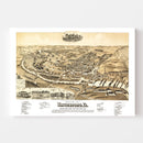 Vintage Map of Waynesboro, Virginia 1891