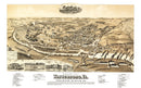 Vintage Map of Waynesboro, Virginia 1891
