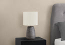 Contemporary Ceramic Table Lamp in Gray and Cream by HouseOfZazla