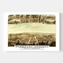 Vintage Map of Berkeley Springs, Virginia 1889