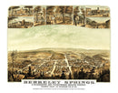 Vintage Map of Berkeley Springs, Virginia 1889