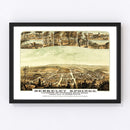 Vintage Map of Berkeley Springs, Virginia 1889