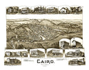 Vintage Map of Cairo, West Virginia 1899