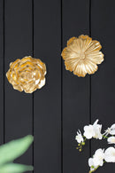 Rose Hanging Resin Wall Accents (Set of 2) - Gold by HouseOfZazla
