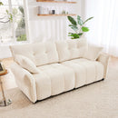 Modern Sofa & Pillows, Textured Cover, High Rebound Cushions by HouseOfZazla