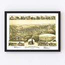 Vintage Map of Clarksburg, West Virginia 1898