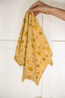 Yellow Poppy Embroidered Dish Towel by Galley & Fen