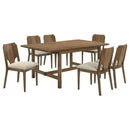 Graham - 7 Piece Rectangular Dining Table Set - Walnut by HouseOfZazla