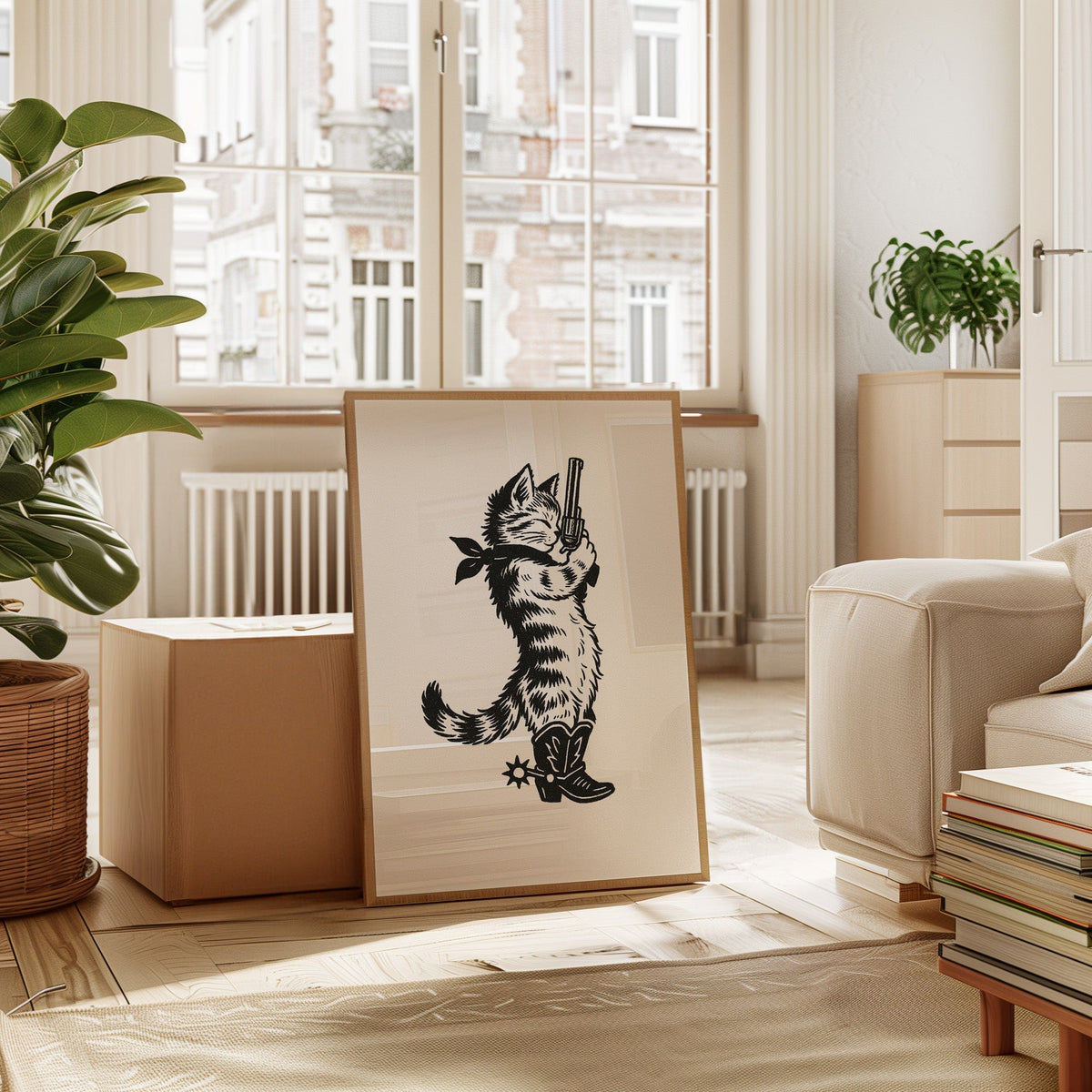 Purrpare for Trouble – Cowboy Cat Sheriff Print, photo 7 of 19