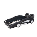 Race Car Shaped Twin Platform Bed With Wheels, Pine Wood Construction