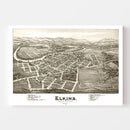 Vintage Map of Elkins, West Virginia 1897