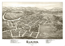 Vintage Map of Elkins, West Virginia 1897