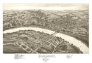 Vintage Map of Fairmont & Palatine, West Virginia 1897