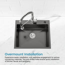 Stainless Steel Kitchen Sink, 23"x19" Single Bowl, Undermount Handmade Sink by HouseOfZazla