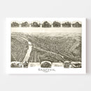 Vintage Map of Grafton, West Virginia 1898
