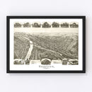 Vintage Map of Grafton, West Virginia 1898