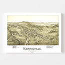 Vintage Map of Harrisville, West Virginia 1899