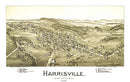 Vintage Map of Harrisville, West Virginia 1899