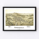 Vintage Map of Harrisville, West Virginia 1899