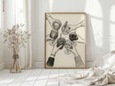 Cheers in Ink Toasting Hands Print