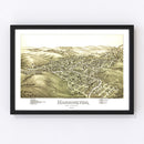 Vintage Map of Mannington, West Virginia 1897