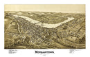 Vintage Map of Morgantown, West Virginia 1897